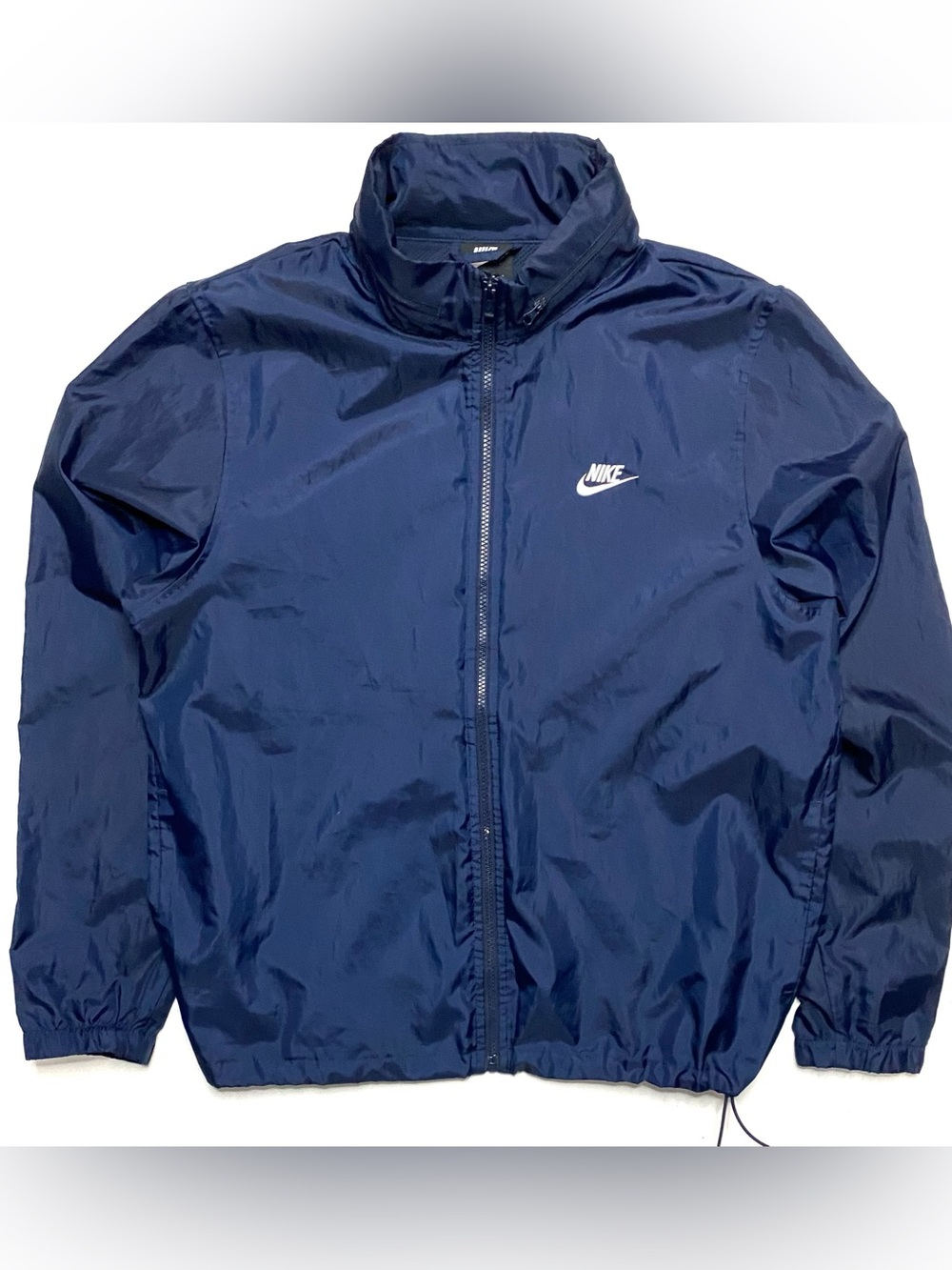 Nike Sportswear Men’s Navy Blue Full Zip Hooded Windrunner Windbreaker Jacket L